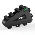 AMPX triangle hardcase e-bike battery with LCD charge display and velcro straps