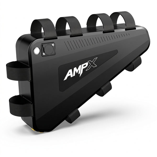 AMPX triangle hardcase e-bike battery charging port side
